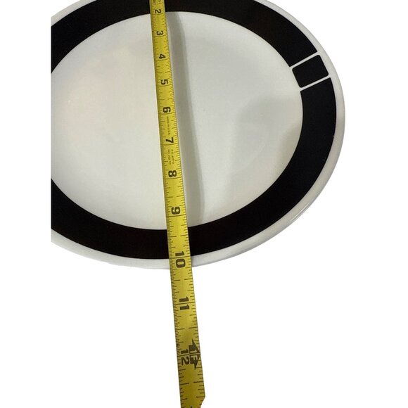 Corelle Urban Black Pattern 3 Dinner Plates 10.25 Inch Retired Made In USA - Picture 4 of 4